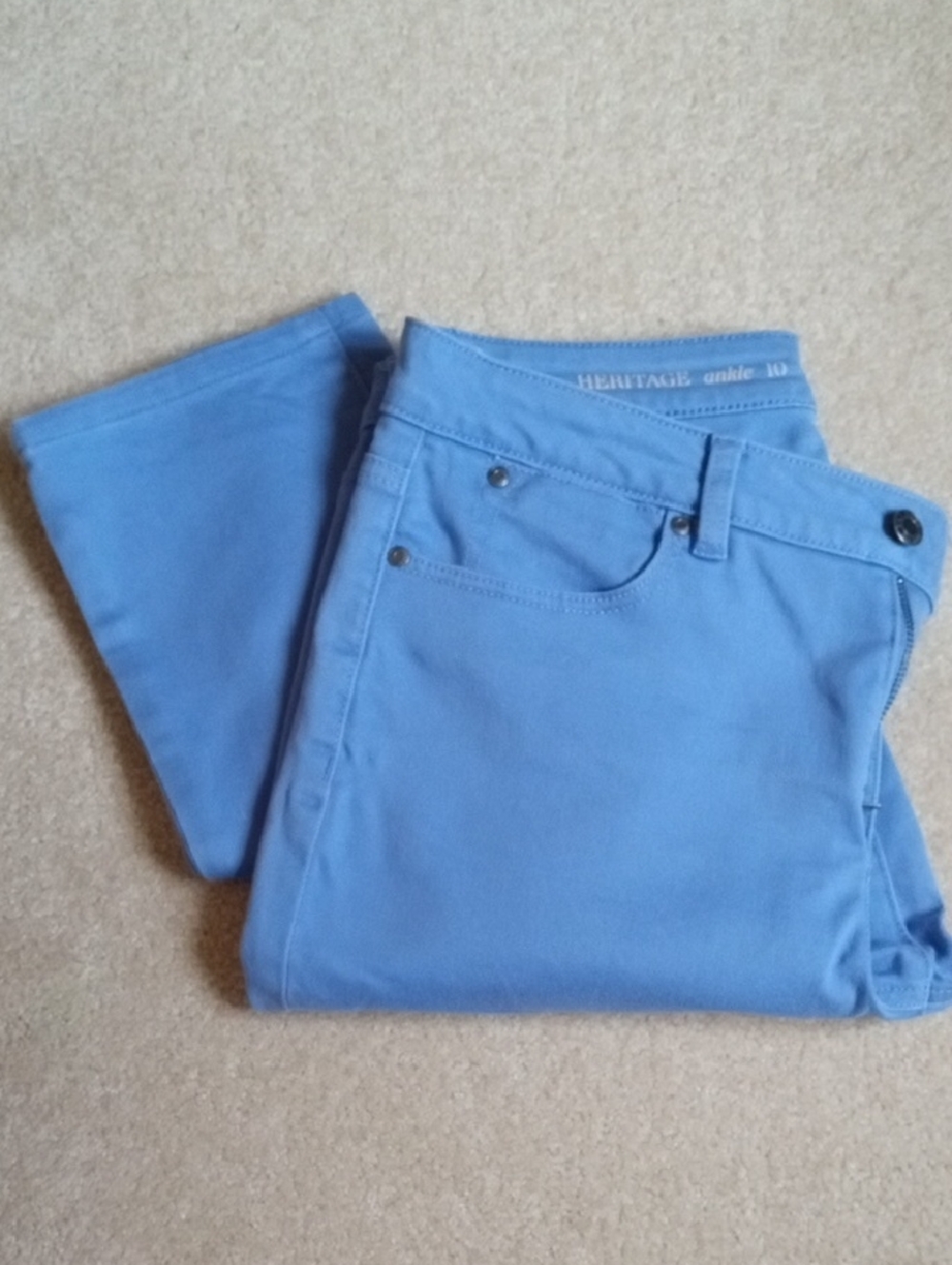 Talbots Sz 10 Heritage Light Blue 27" Women's Ankle Jeans - Cropped Style